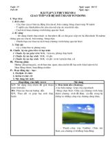 Tin học 8 - Tiết 30 Bài tập và thực hành 4 giao tiếp với hệ điều hành Windows